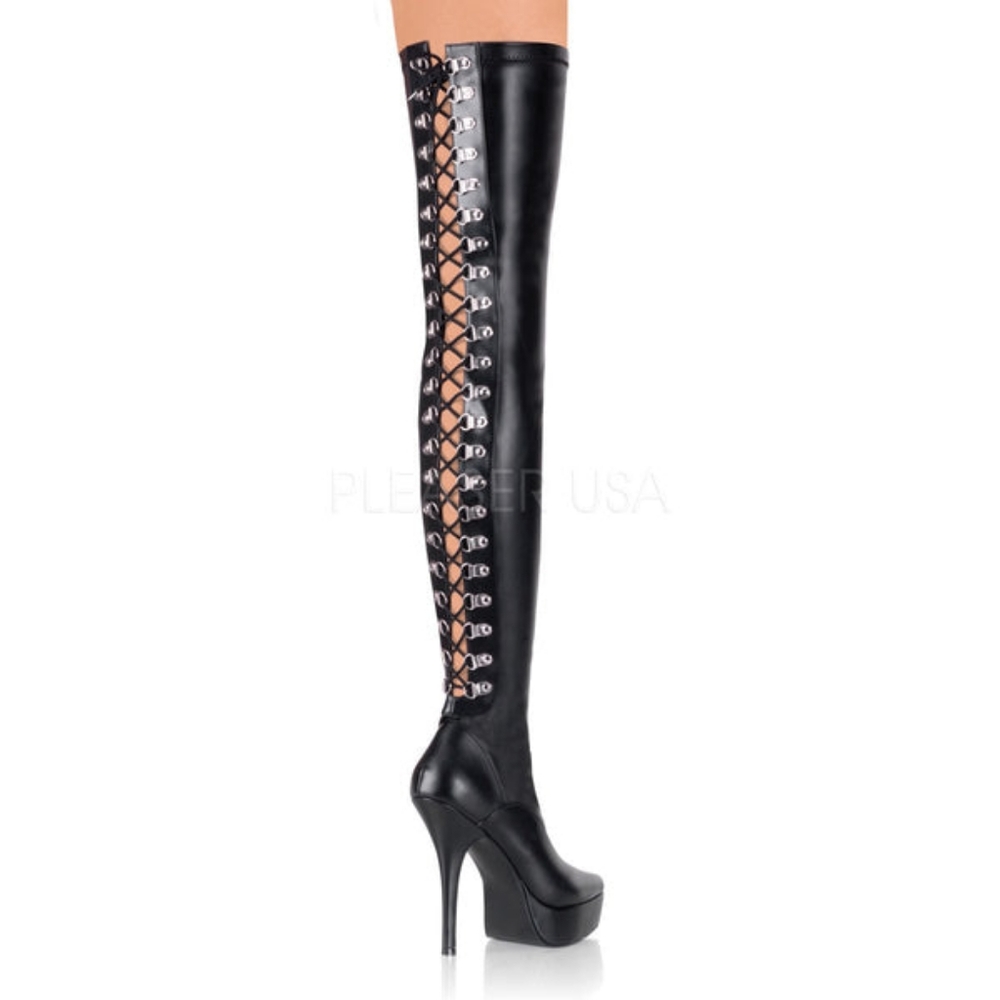 Sleek Black Over-the-Knee Stiletto Boots